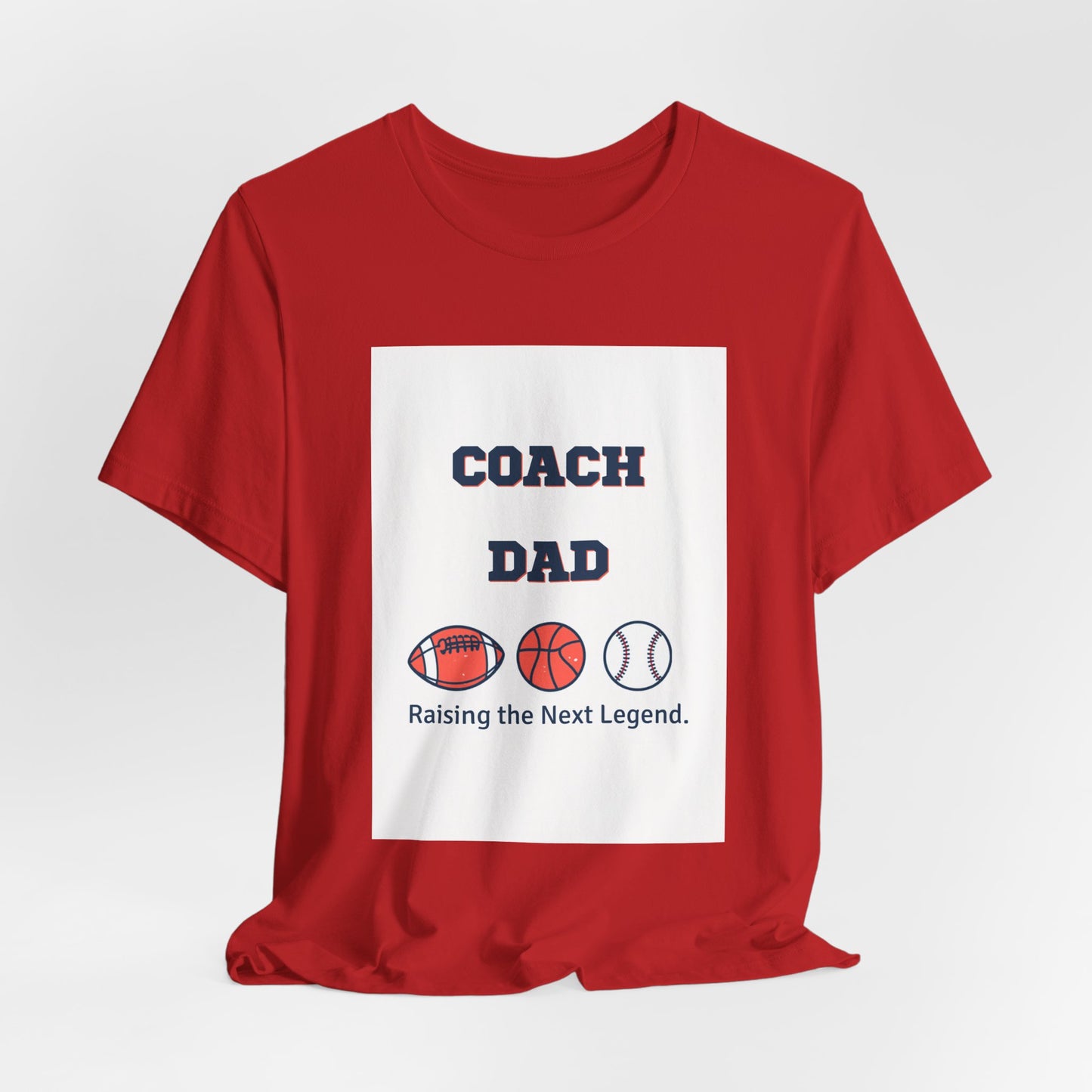 Coach Dad Matching T-Shirt — Raising the Next Legend | Father's Day Matching Set for Dad and Child | Men's Tee