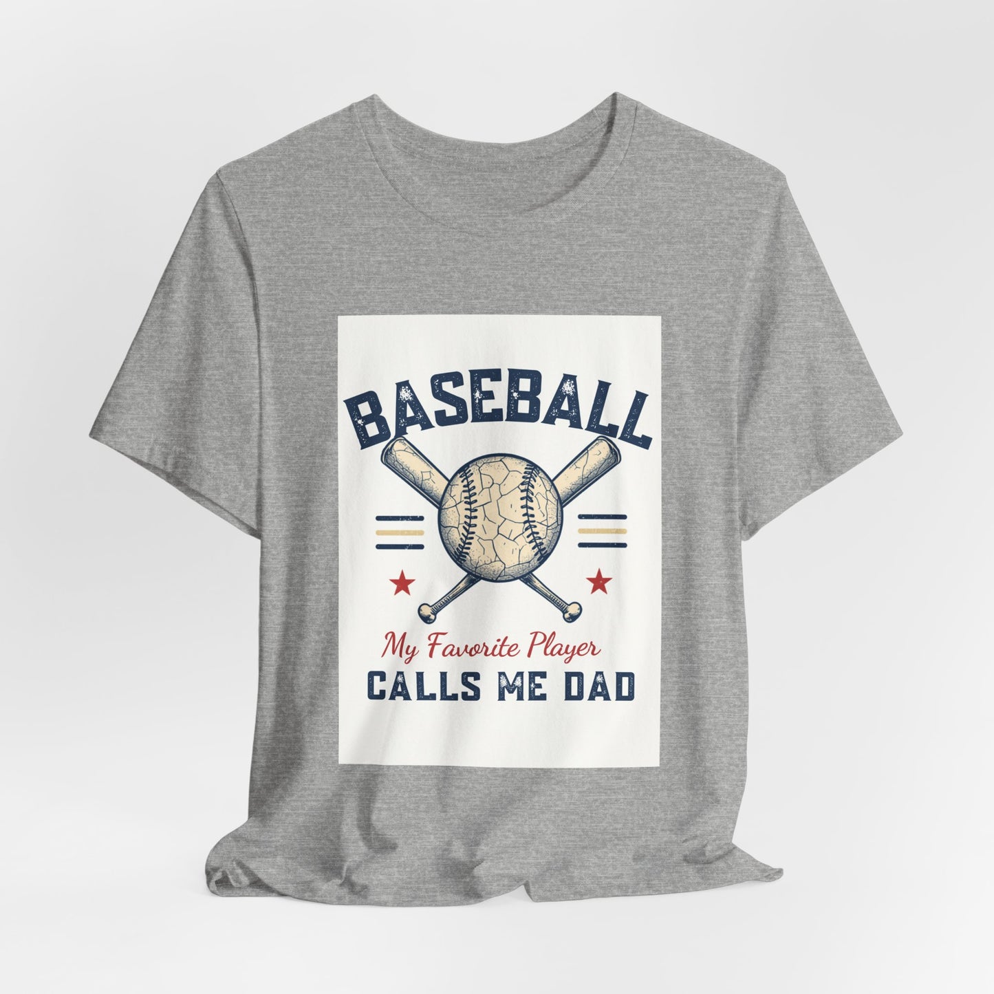 Baseball Dad T-Shirt — My Favorite Player Calls Me Dad | Retro Vintage Father's Day Gift for Baseball Dads