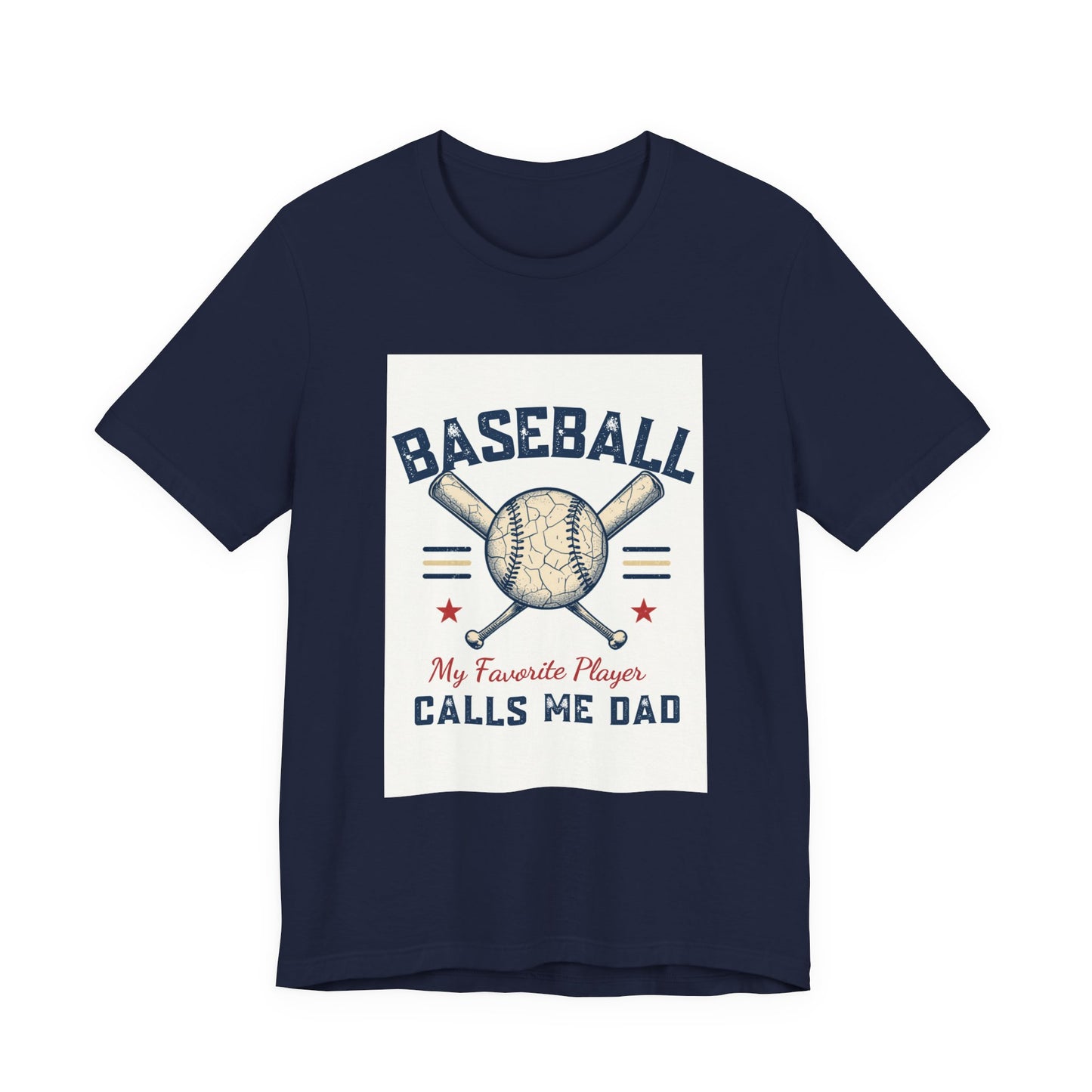 Baseball Dad T-Shirt — My Favorite Player Calls Me Dad | Retro Vintage Father's Day Gift for Baseball Dads