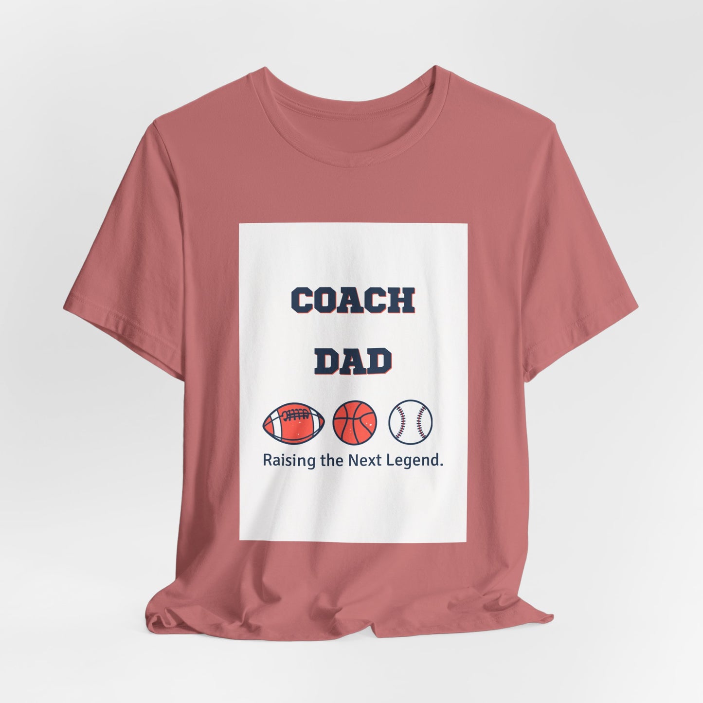 Coach Dad Matching T-Shirt — Raising the Next Legend | Father's Day Matching Set for Dad and Child | Men's Tee
