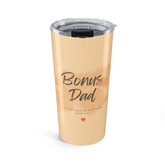 Bonus Dad Insulated Tumbler — Heartfelt Father's Day Gift for Stepdads | 20oz Stainless Steel Tumbler