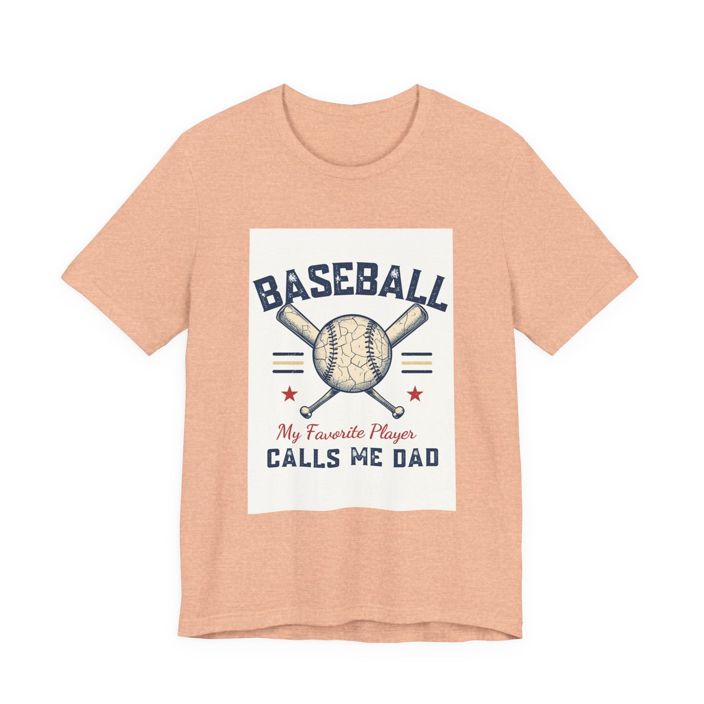 Baseball Dad T-Shirt — My Favorite Player Calls Me Dad | Retro Vintage Father's Day Gift for Baseball Dads