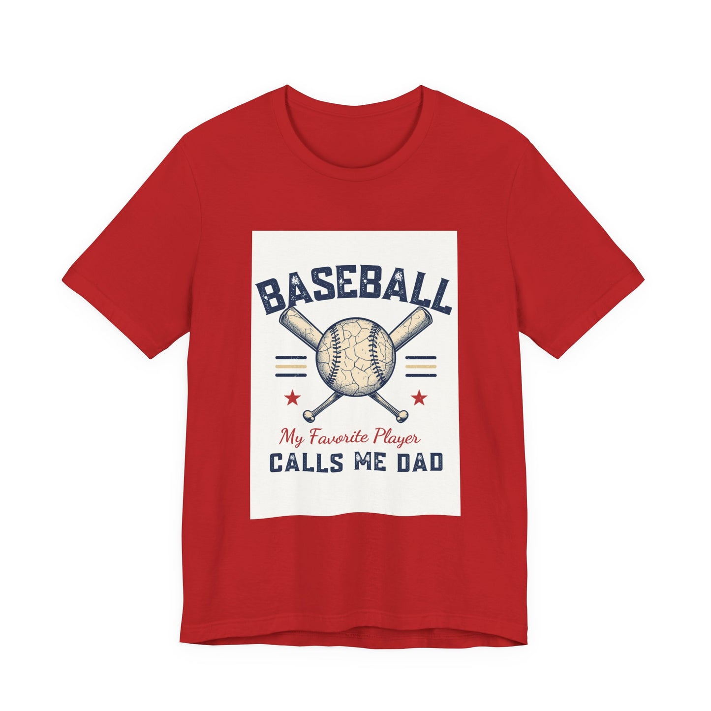 Baseball Dad T-Shirt — My Favorite Player Calls Me Dad | Retro Vintage Father's Day Gift for Baseball Dads