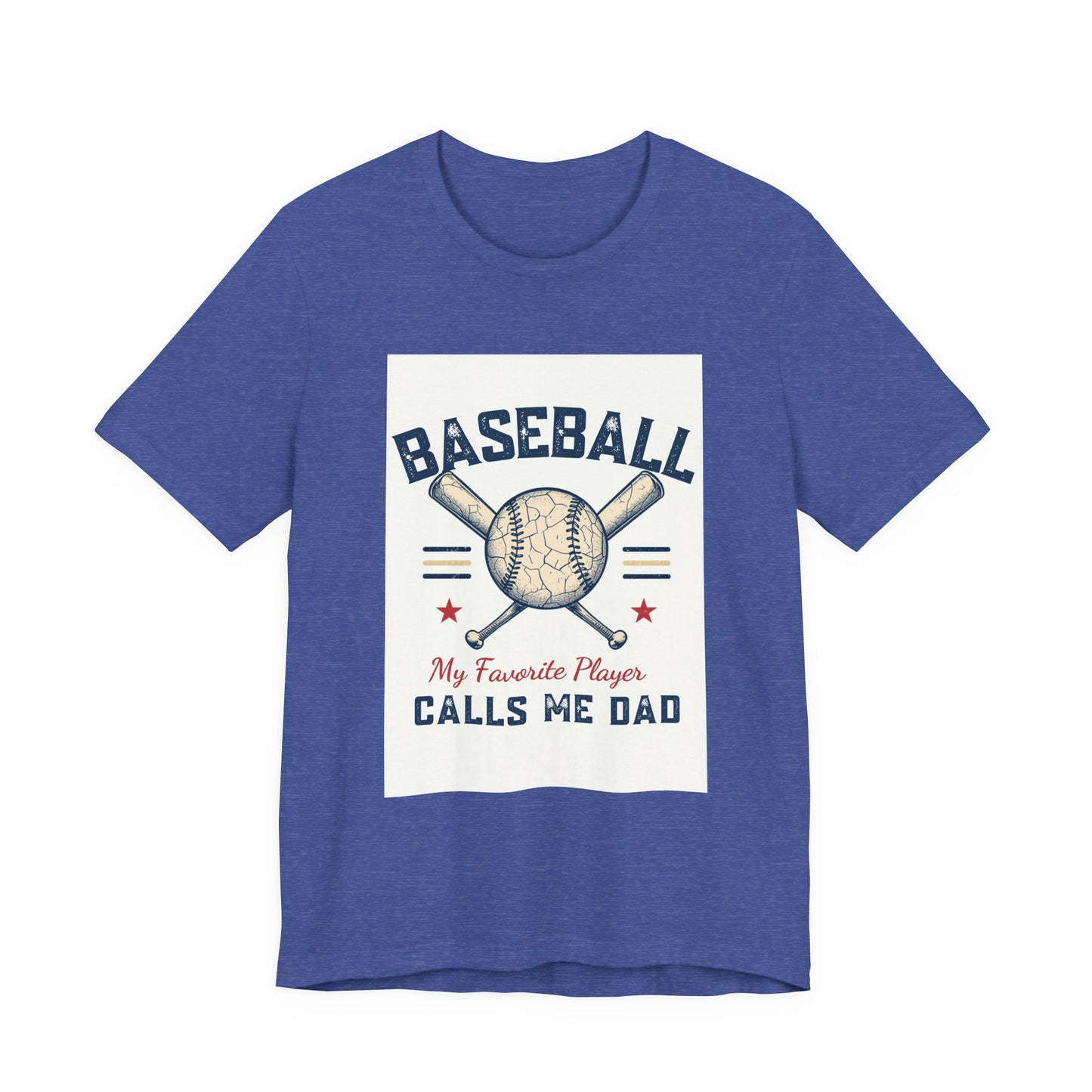 Baseball Dad T-Shirt — My Favorite Player Calls Me Dad | Retro Vintage Father's Day Gift for Baseball Dads