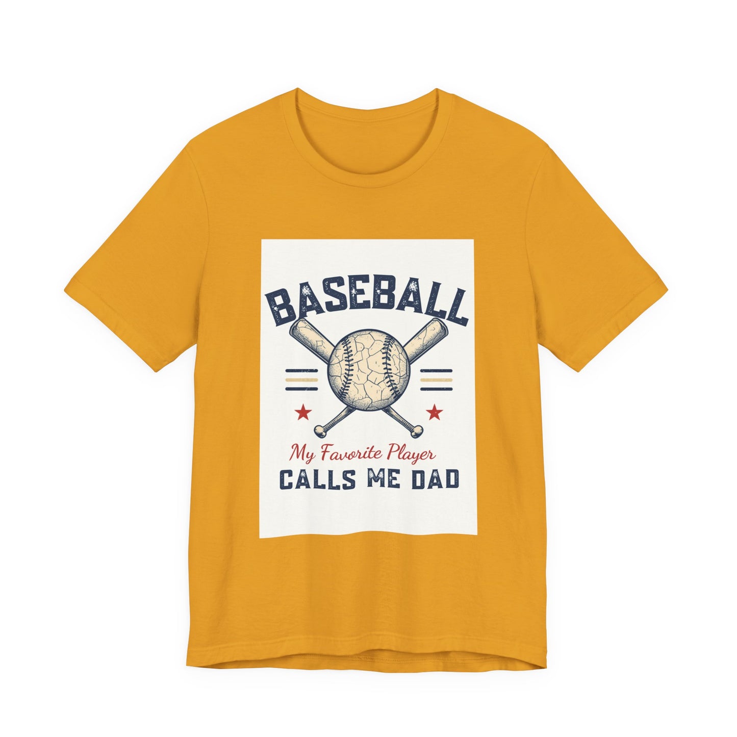 Baseball Dad T-Shirt — My Favorite Player Calls Me Dad | Retro Vintage Father's Day Gift for Baseball Dads