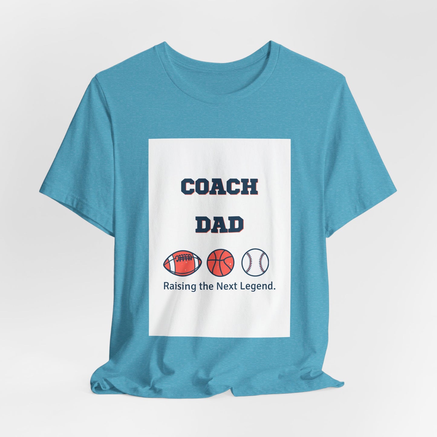 Coach Dad Matching T-Shirt — Raising the Next Legend | Father's Day Matching Set for Dad and Child | Men's Tee