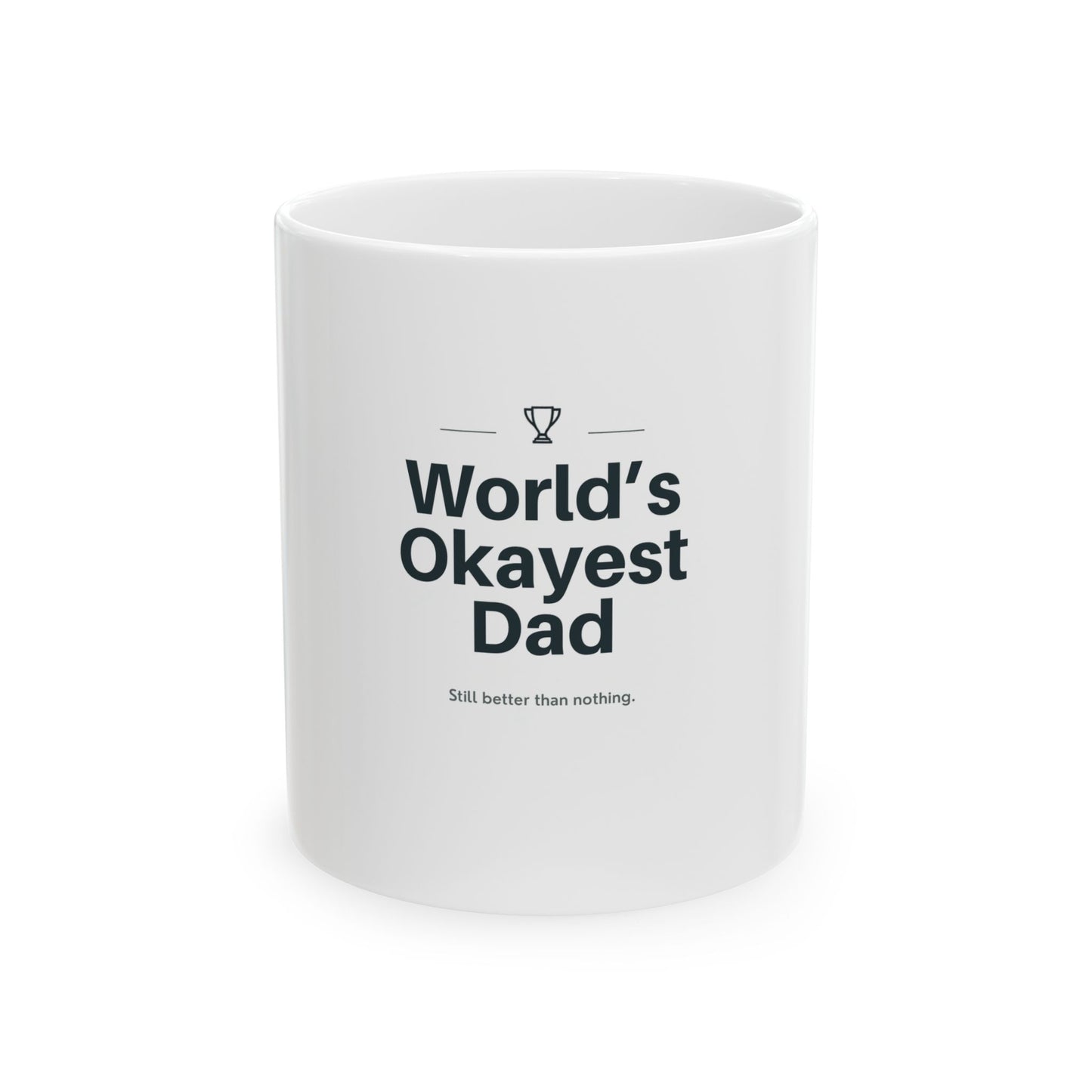 World's Okayest Dad Retro Vintage Coffee Mug — Funny Father's Day Gift for Dad | 11oz & 15oz Ceramic Mug