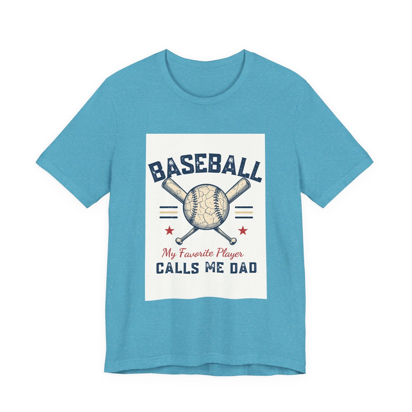Baseball Dad T-Shirt — My Favorite Player Calls Me Dad | Retro Vintage Father's Day Gift for Baseball Dads