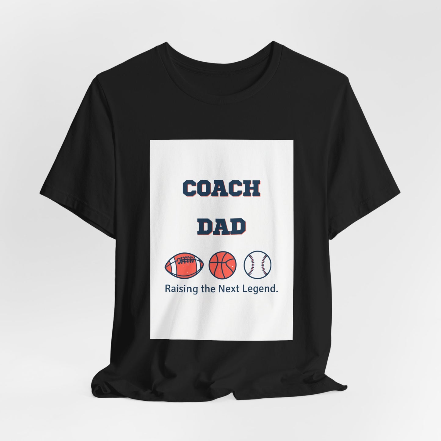 Coach Dad Matching T-Shirt — Raising the Next Legend | Father's Day Matching Set for Dad and Child | Men's Tee