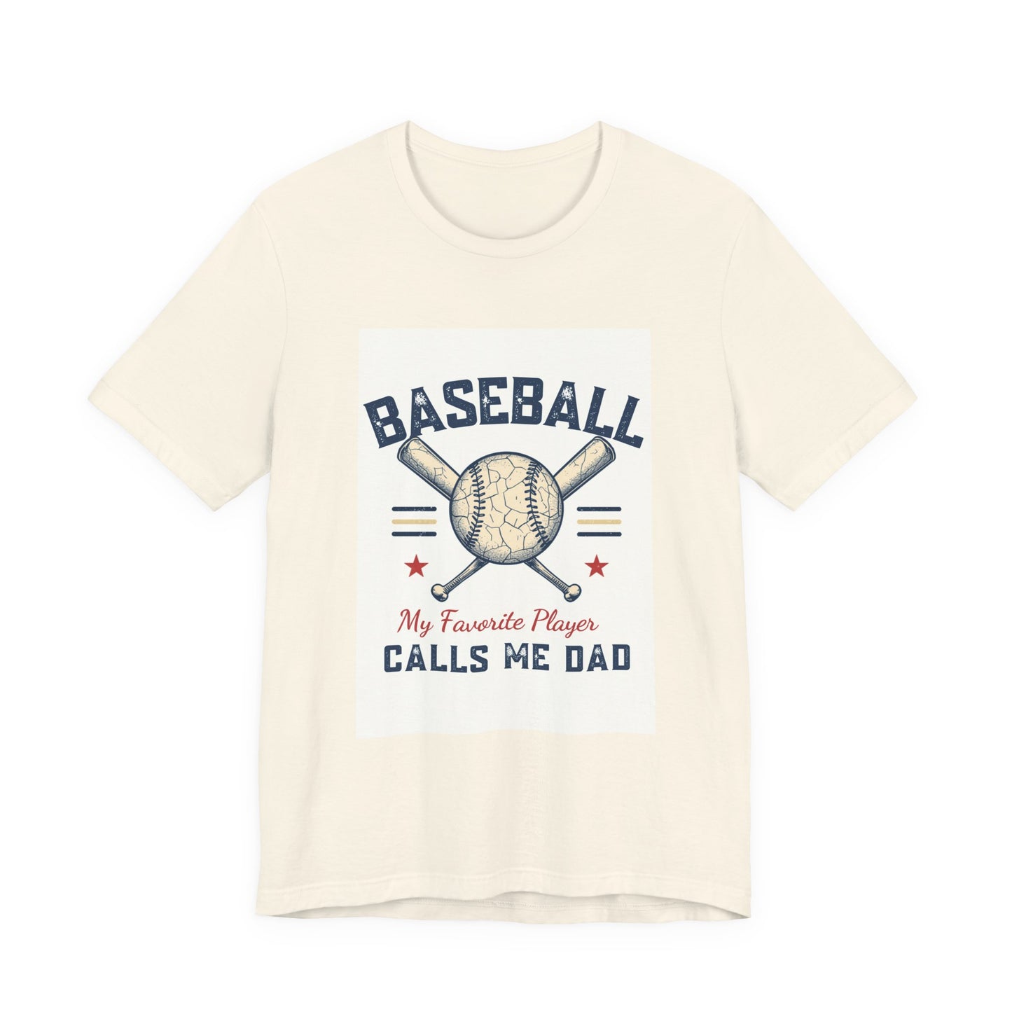 Baseball Dad T-Shirt — My Favorite Player Calls Me Dad | Retro Vintage Father's Day Gift for Baseball Dads