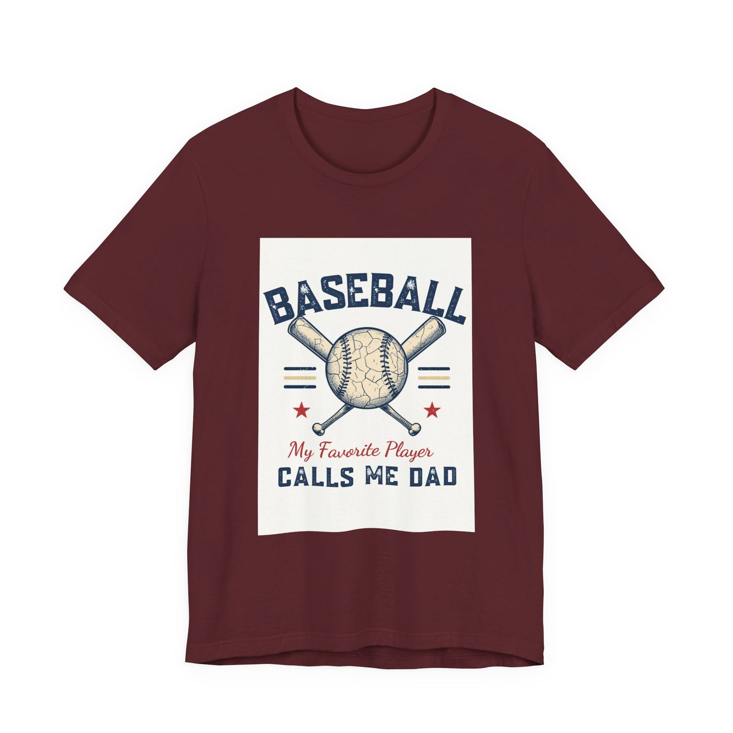 Baseball Dad T-Shirt — My Favorite Player Calls Me Dad | Retro Vintage Father's Day Gift for Baseball Dads