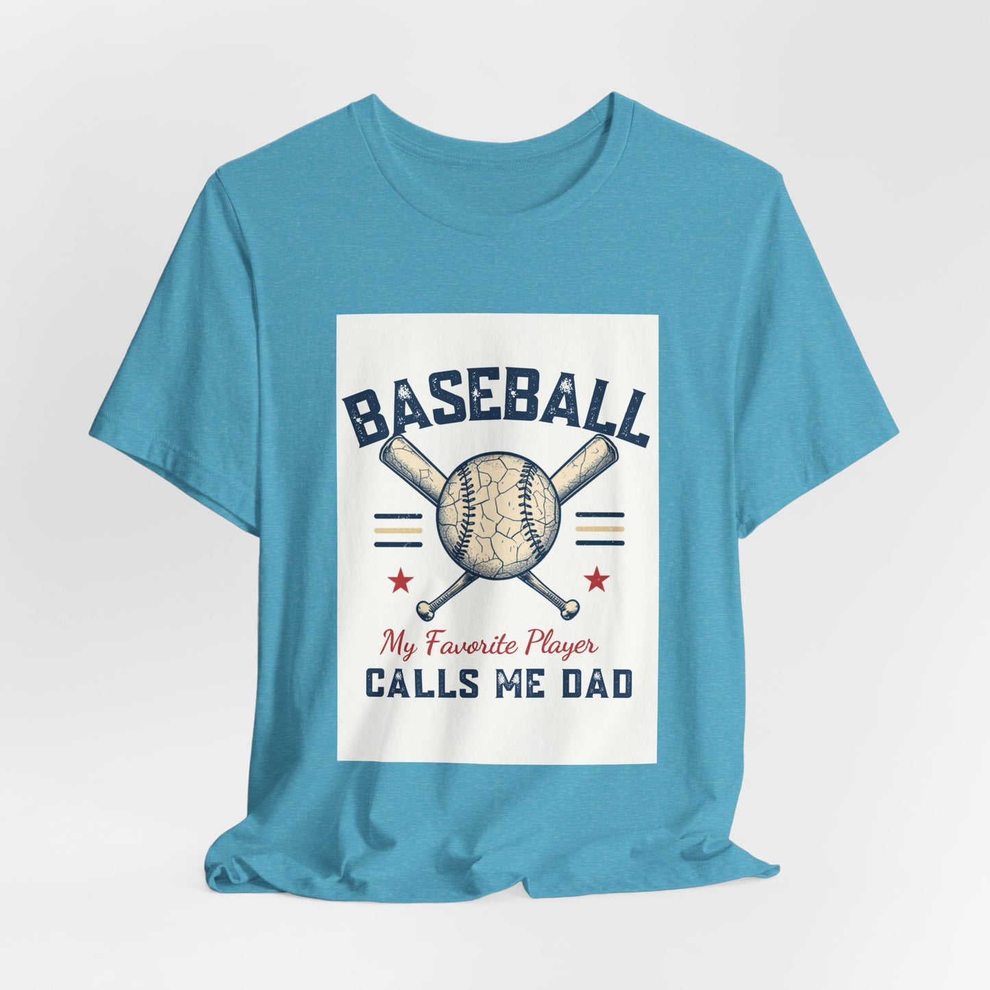 Baseball Dad T-Shirt — My Favorite Player Calls Me Dad | Retro Vintage Father's Day Gift for Baseball Dads