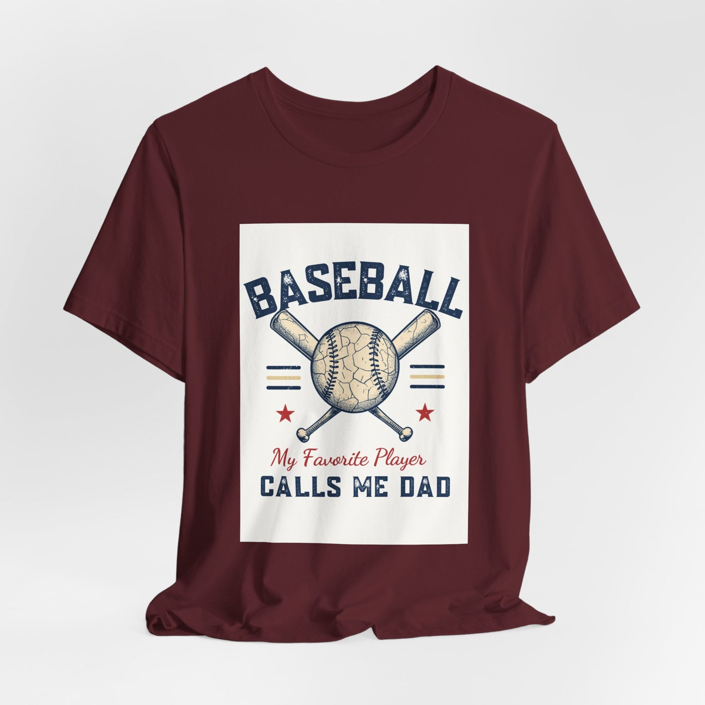 Baseball Dad T-Shirt — My Favorite Player Calls Me Dad | Retro Vintage Father's Day Gift for Baseball Dads