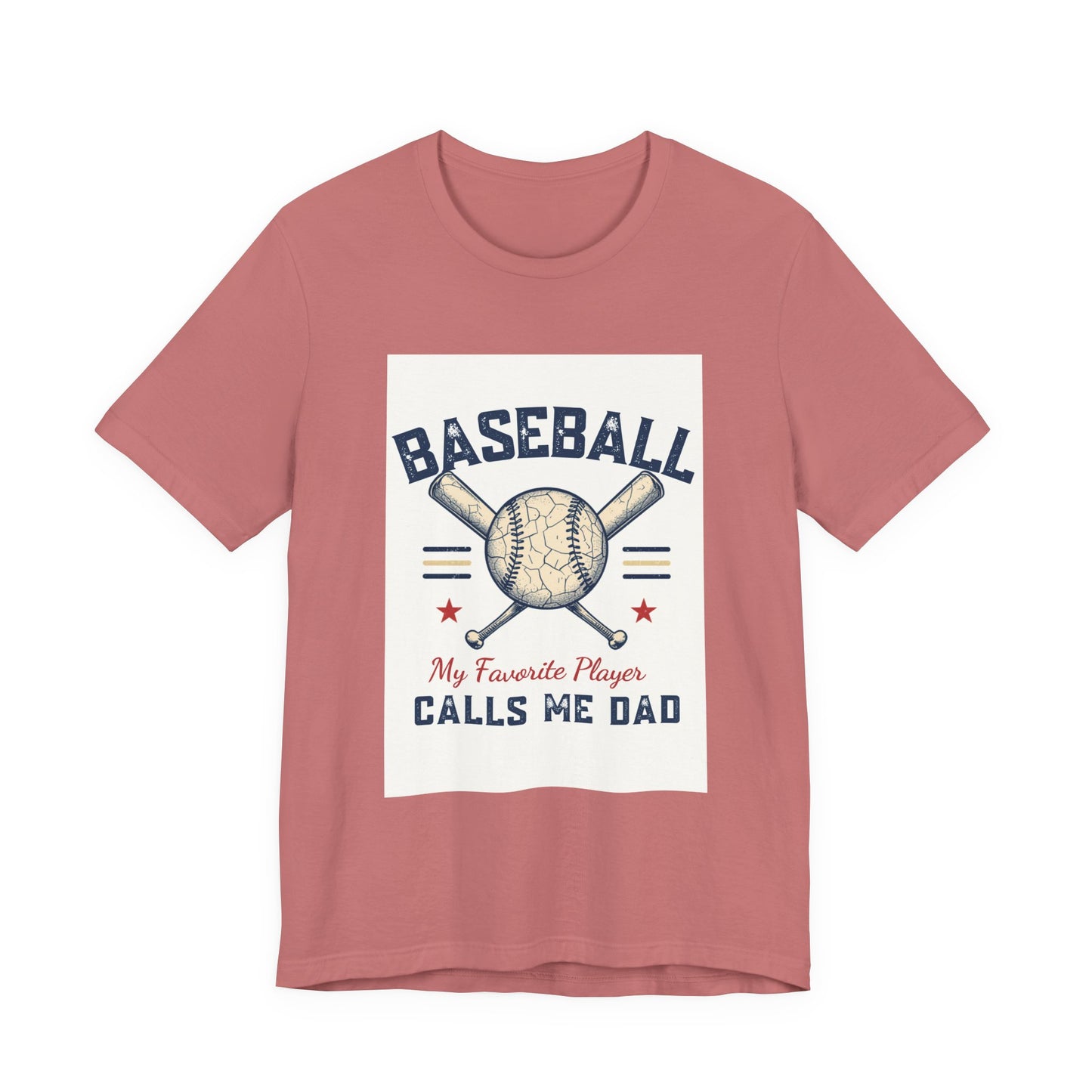 Baseball Dad T-Shirt — My Favorite Player Calls Me Dad | Retro Vintage Father's Day Gift for Baseball Dads