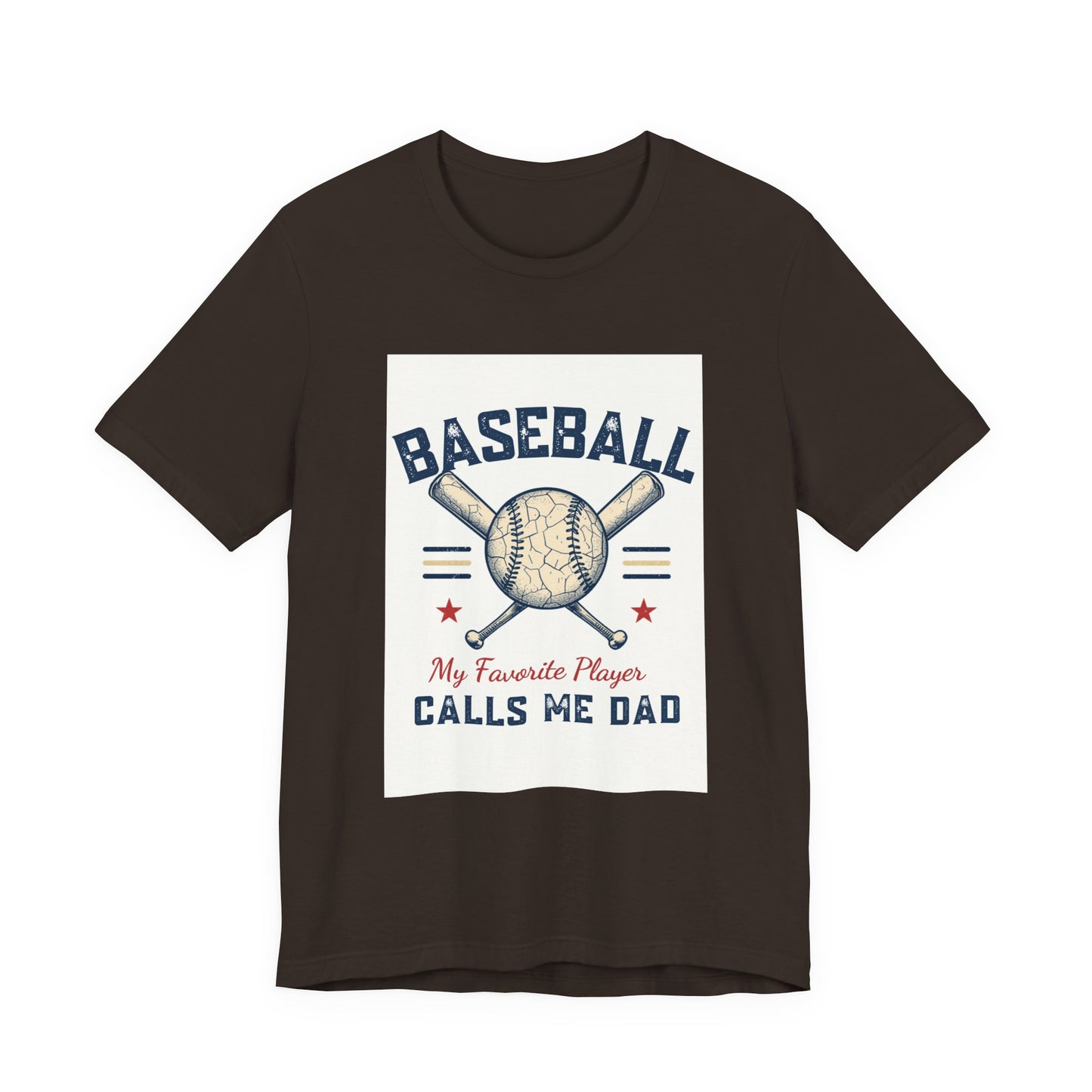 Baseball Dad T-Shirt — My Favorite Player Calls Me Dad | Retro Vintage Father's Day Gift for Baseball Dads