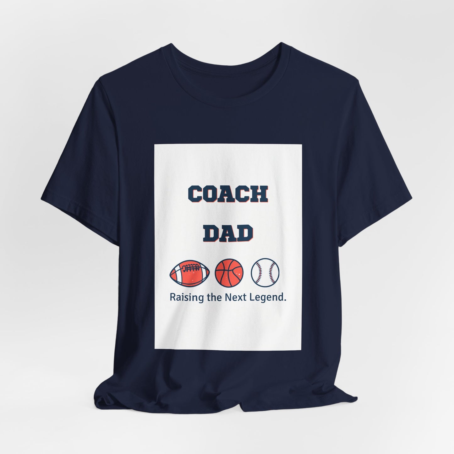 Coach Dad Matching T-Shirt — Raising the Next Legend | Father's Day Matching Set for Dad and Child | Men's Tee