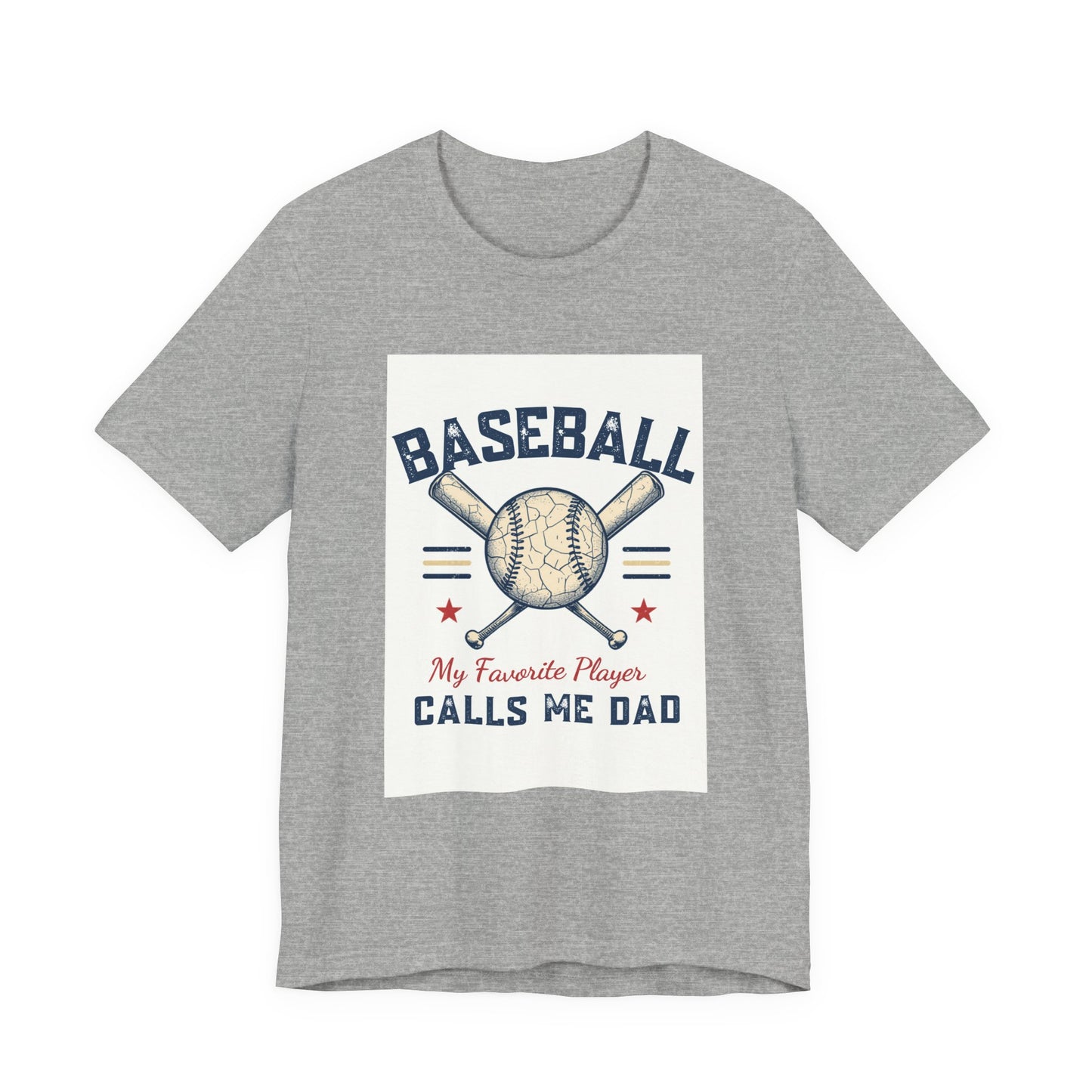Baseball Dad T-Shirt — My Favorite Player Calls Me Dad | Retro Vintage Father's Day Gift for Baseball Dads