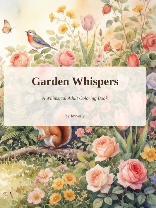 Garden Whispers — A Whimsical Adult Coloring Book